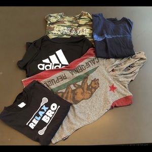 5 boys medium 10/12 shirts - Nike Adidas Savage